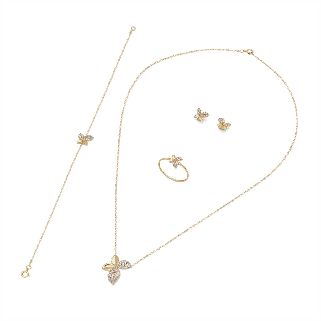 18K Flutter Gold Set