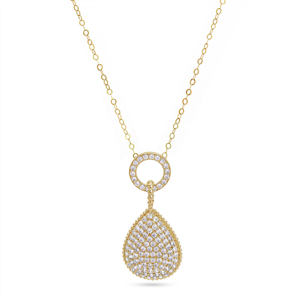 18K Dewdrop Gold Necklace