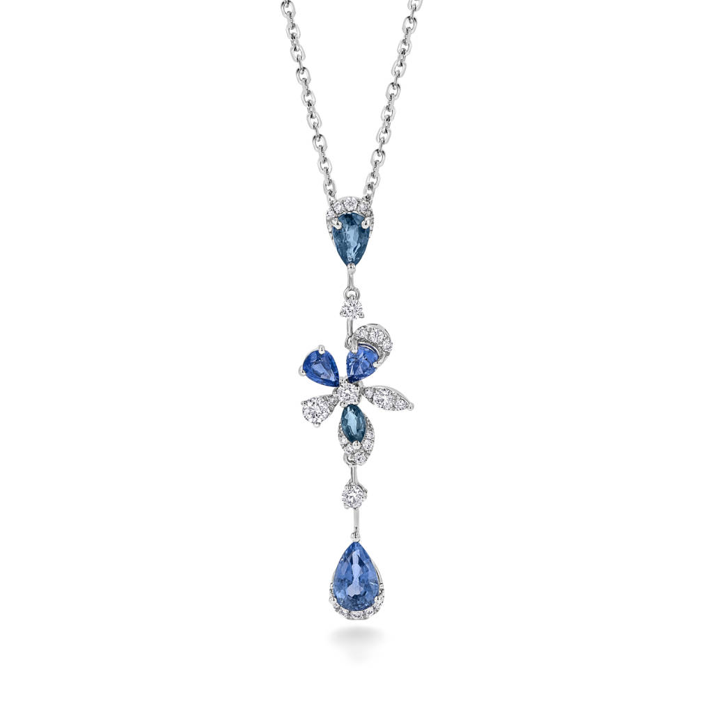 0.22CT Moon Flower Diamond Necklace