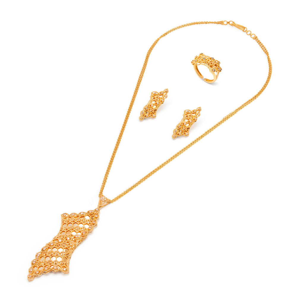 21K Manthora Traforo Gold Set