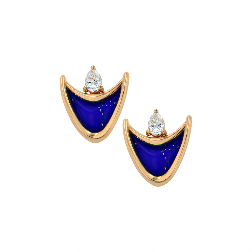 Viola Blue Diamond Earrings