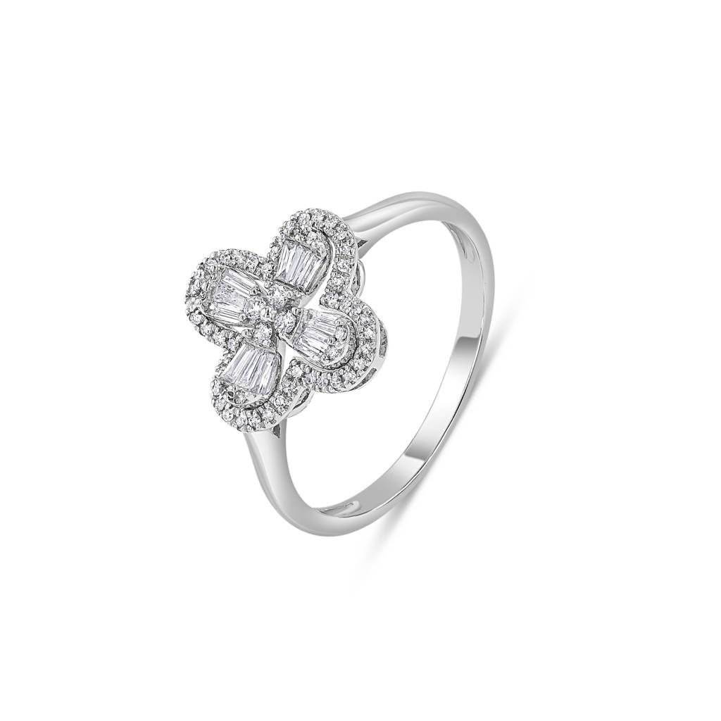 0.49CT Diamond Clover Ring