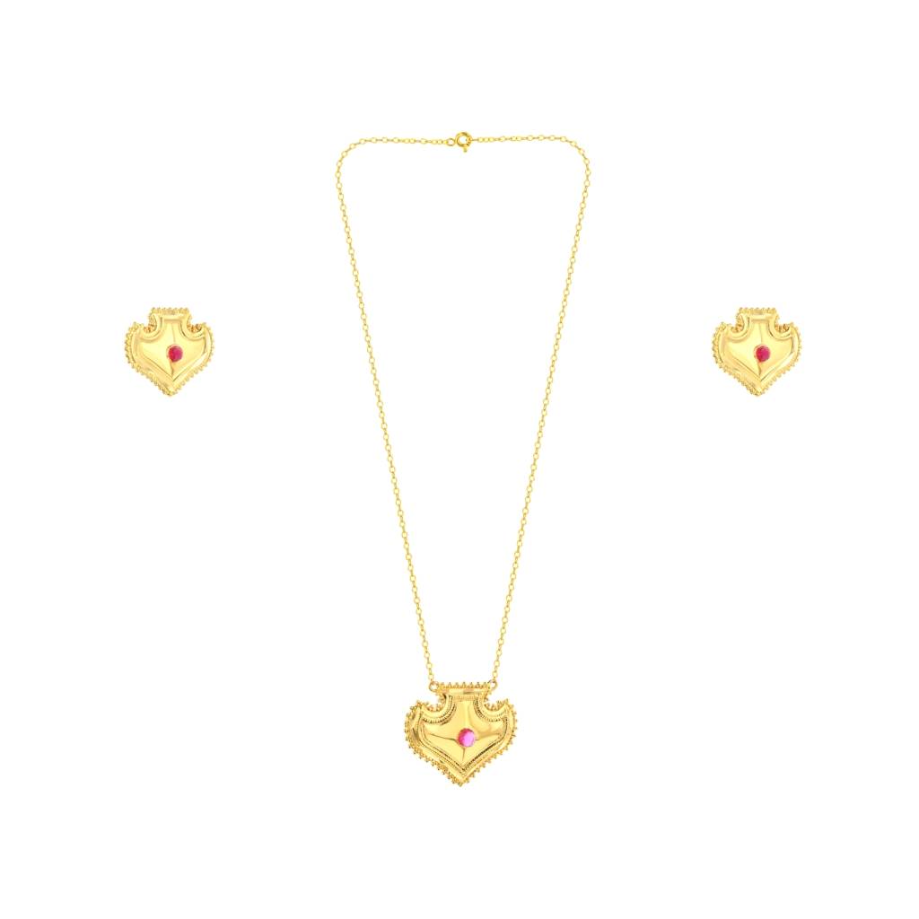 21K Pink Love Traditional Gold Set