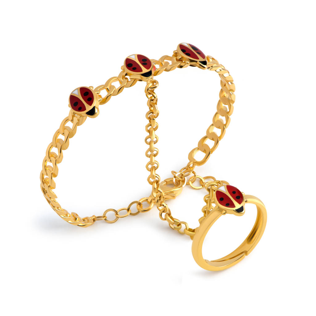 21K Sortidu Kids Gold Ring-Bracelet