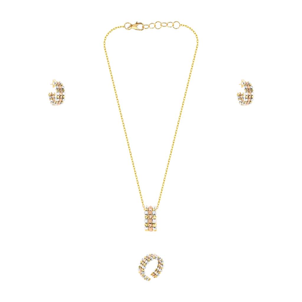 21K Mix Sparkle Ensemble Gold Set