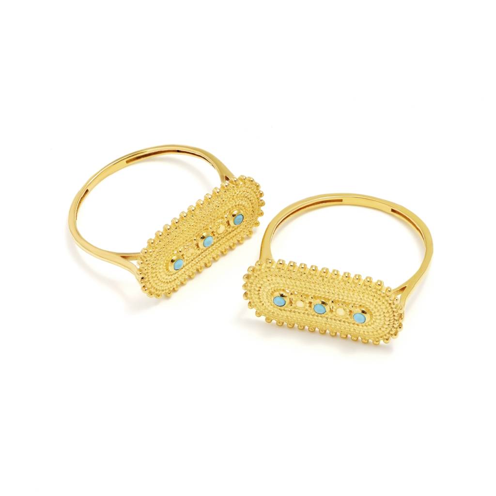 Zarafa 21K Traditional Gold Ring