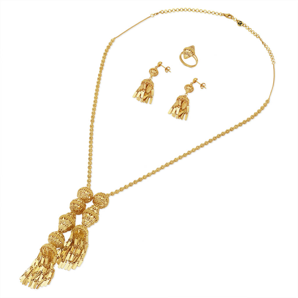 21K Bareeq II Gold Set from Thoraya Collection