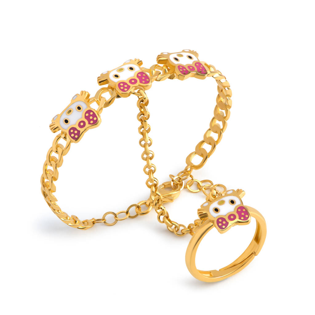 21K Haru Kids Gold Ring-Bracelet
