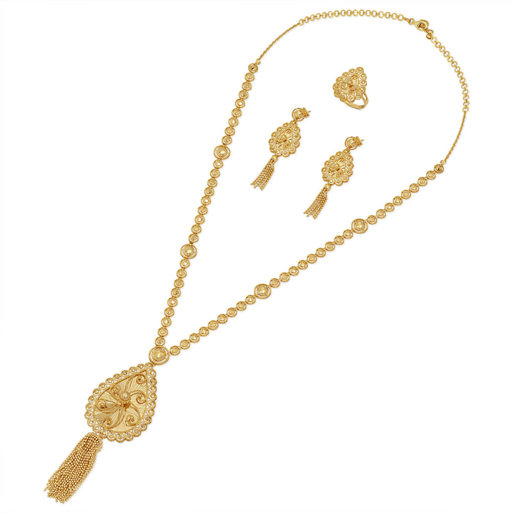 21K Shafaq Gold Set from Shamsa Collection