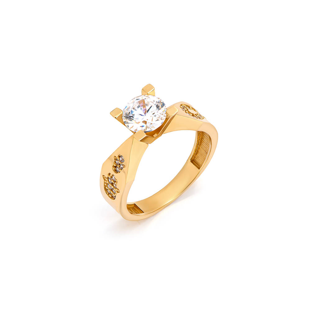18K Infinity Tapered Gold Ring