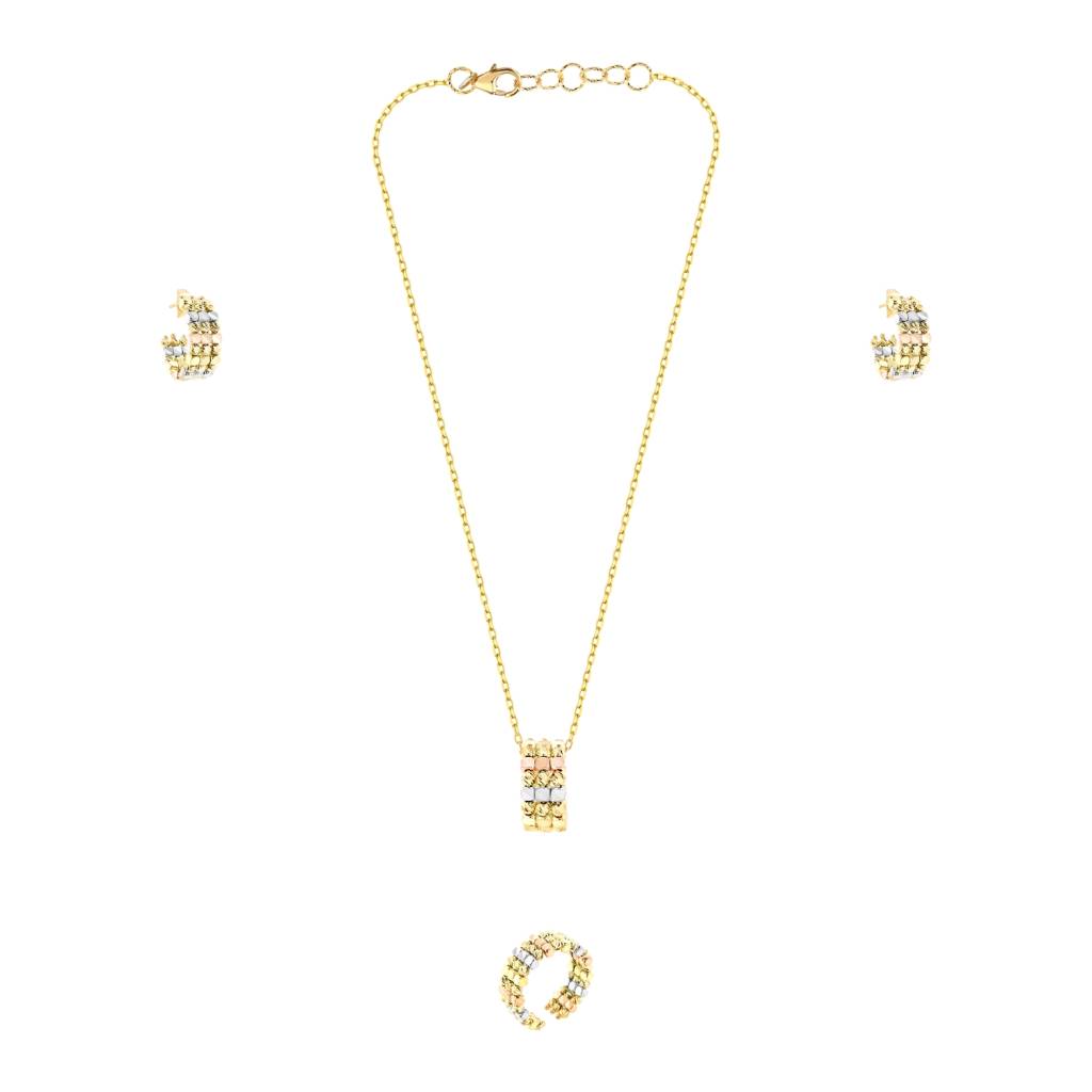 21K Golden Sparkle Ensemble Gold Set