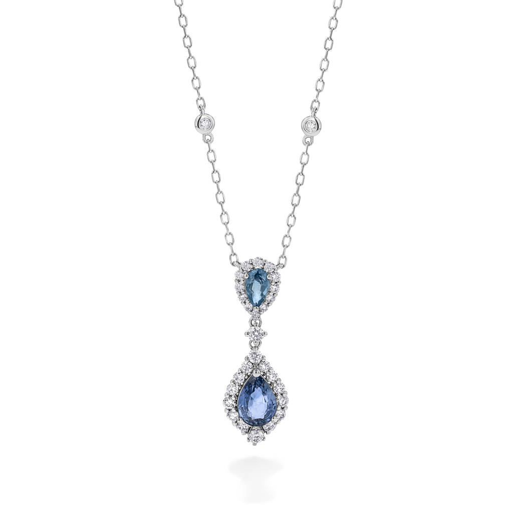 0.46CT Blue Tears Diamond Necklace
