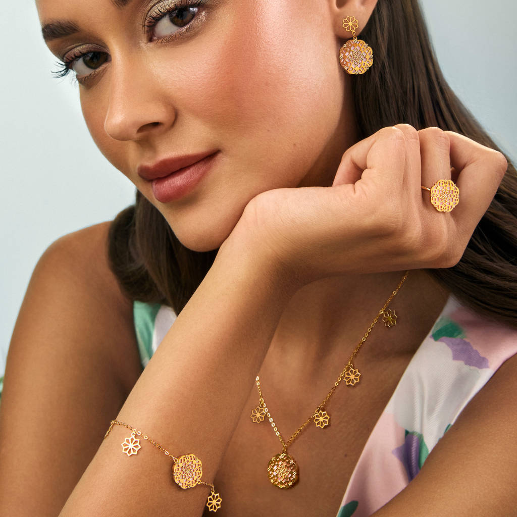 21K Dentelle Gold Set