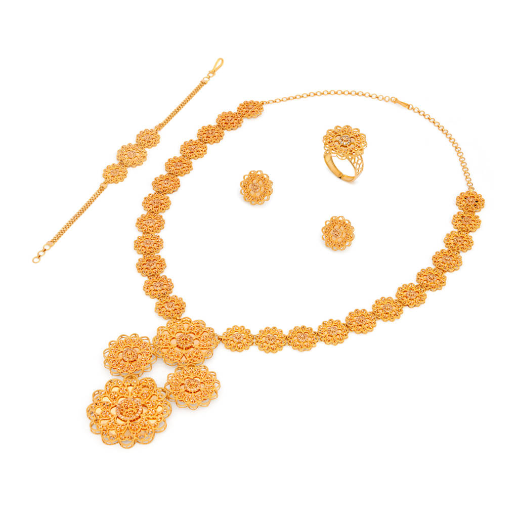21K Manthora Roseta Gold Set