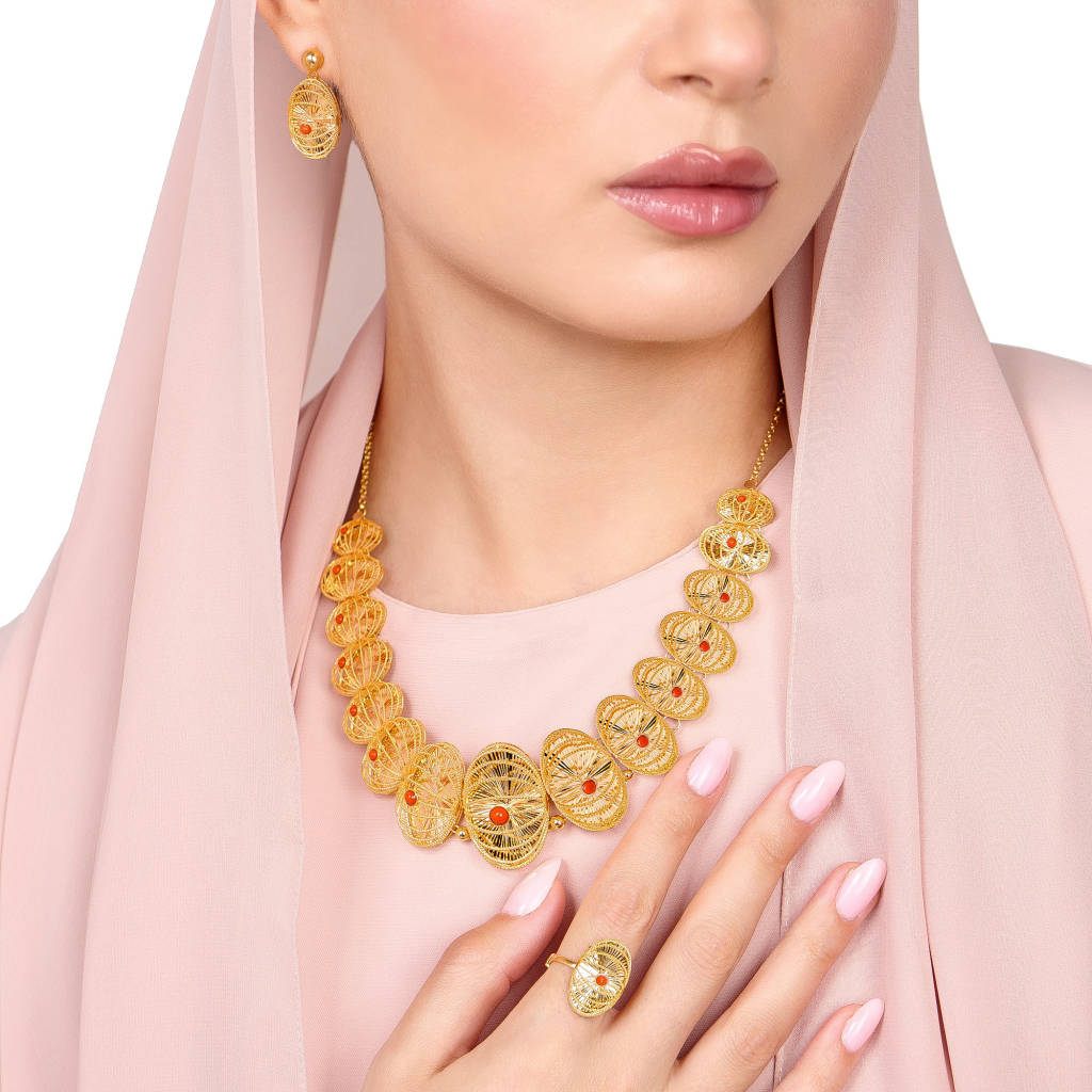 21K Traditional Gold Set from Infinity Collection