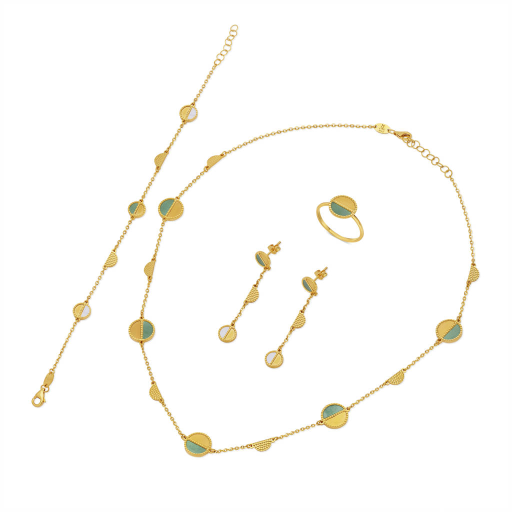 21K Amber Gold Set