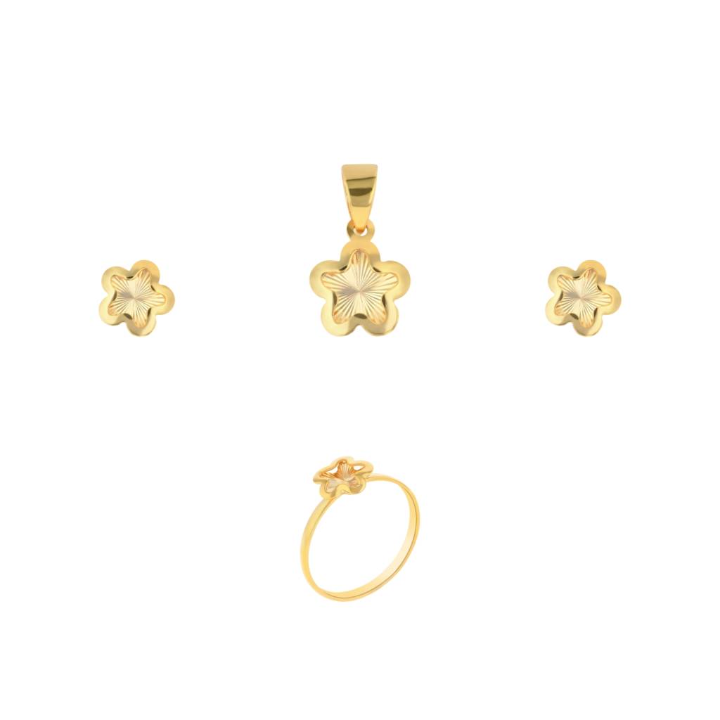21K Gold Pendant Set