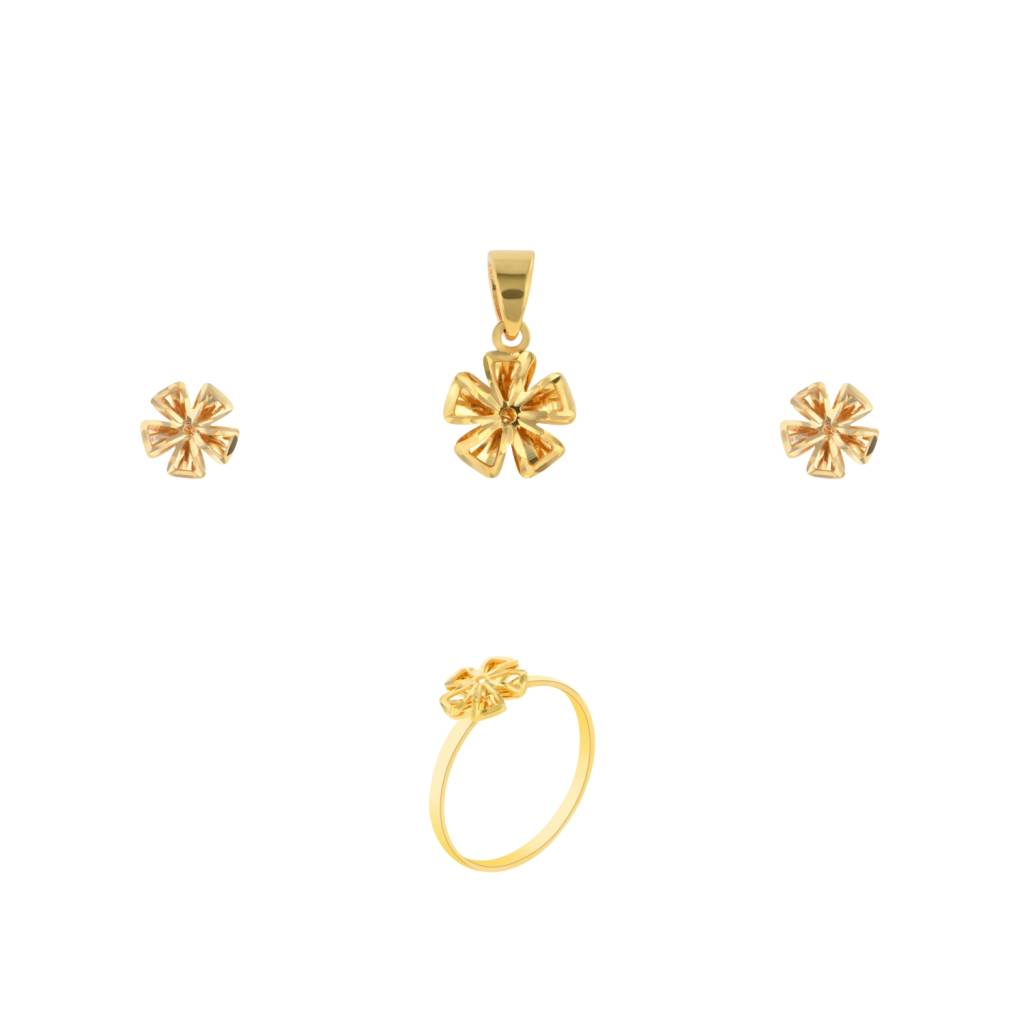 21K Gold Pendant Set