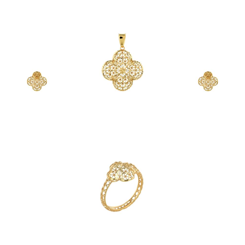 21K Gold Pendant Set