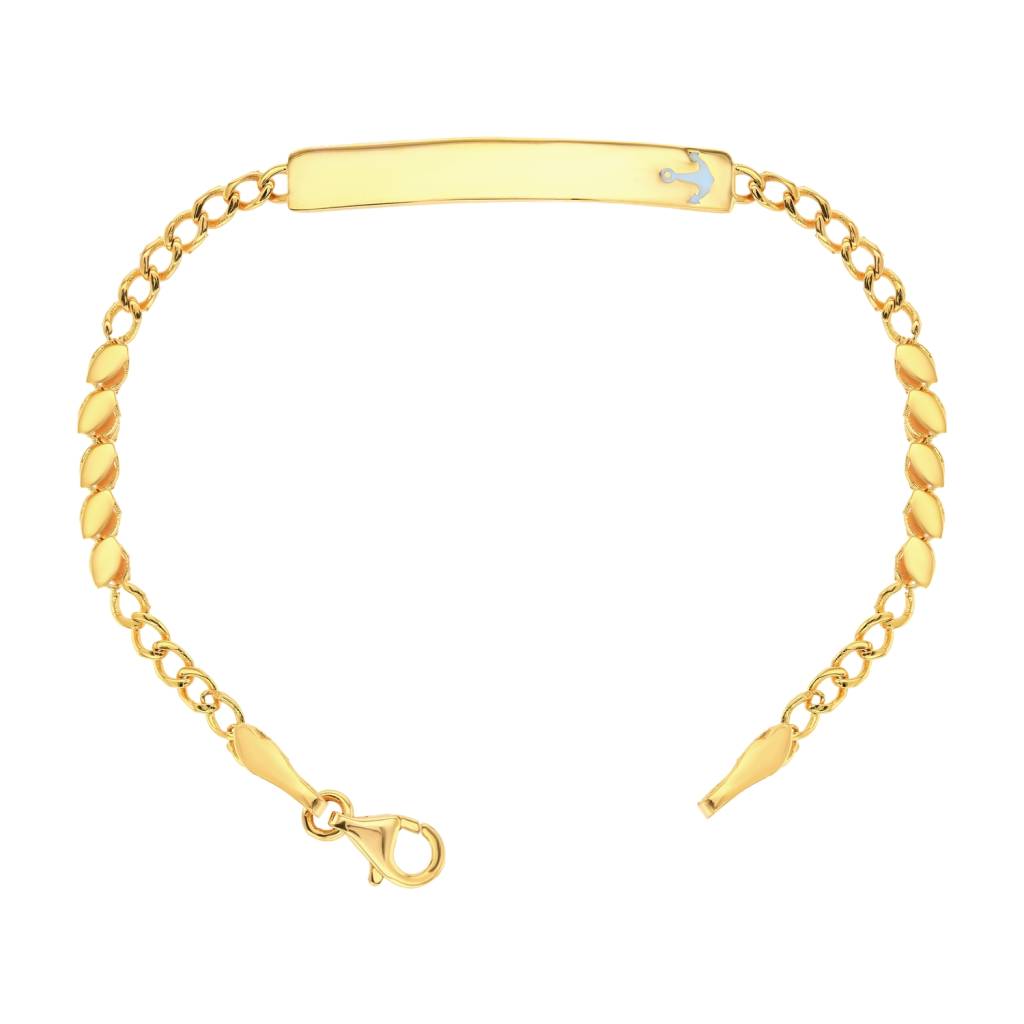 21K Gold Anchor Kids Bracelet