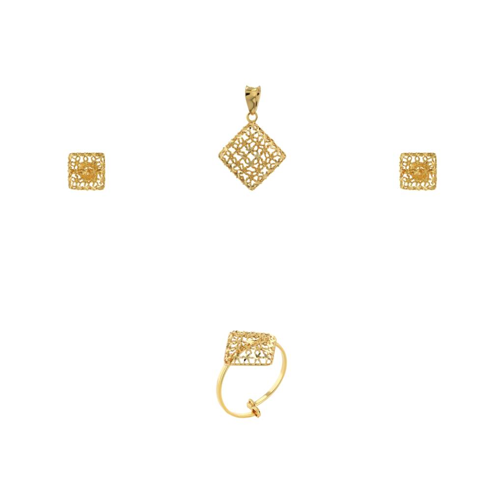 21K Gold Pendant Set