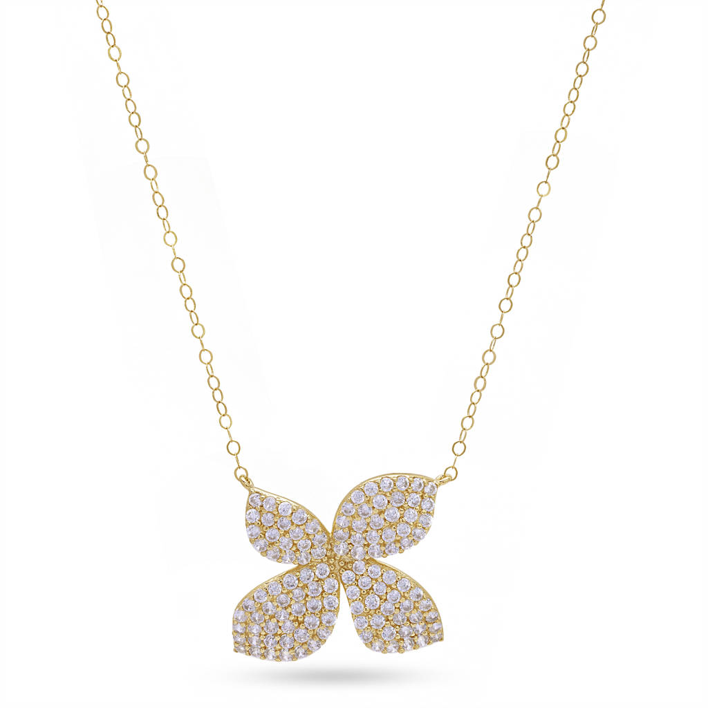 18K Clover Gold Necklace
