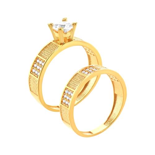 21K Solstice Twins Gold Ring