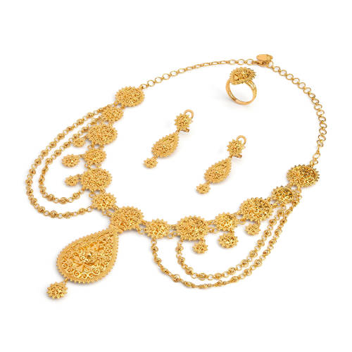 21K Mohra Traditional Gold Set