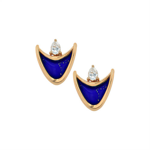 Viola Blue Diamond Earrings