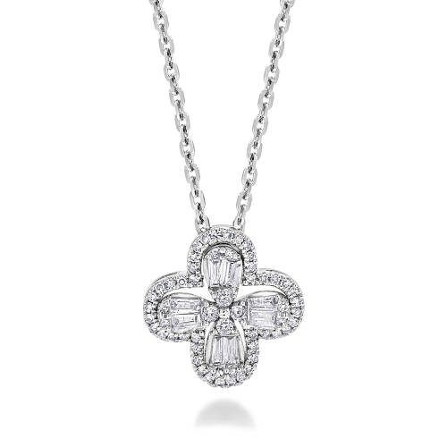 0.3CT Diamond Clover Necklace