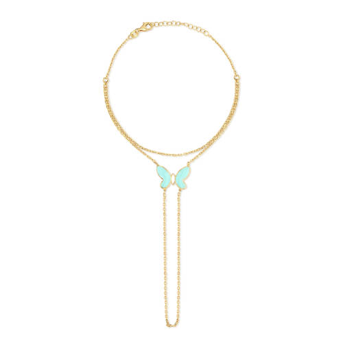 21k Aqua Gold Ring Bracelet