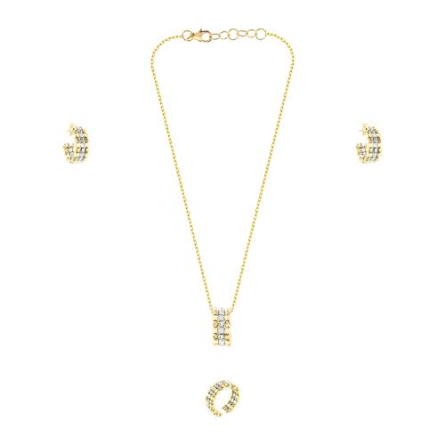 21K Mix Sparkle Ensemble Gold Set