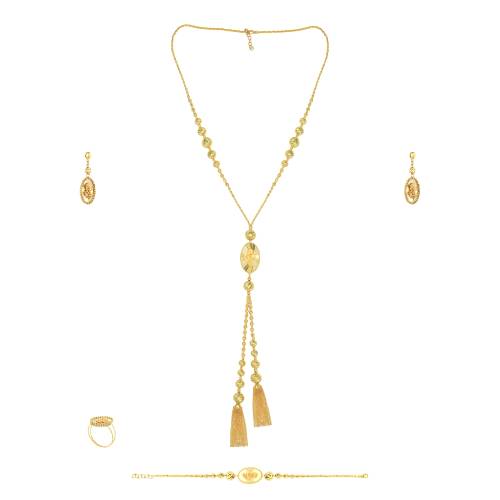 Zahra Elegance Tassel 21K Gold Set