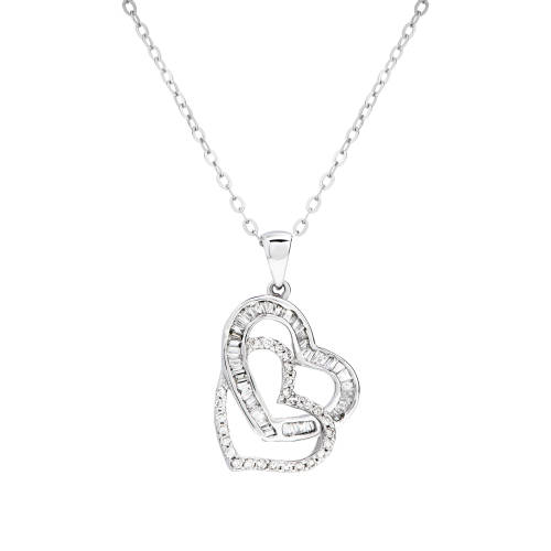 0.32CT Devoted Hearts Diamond Necklace