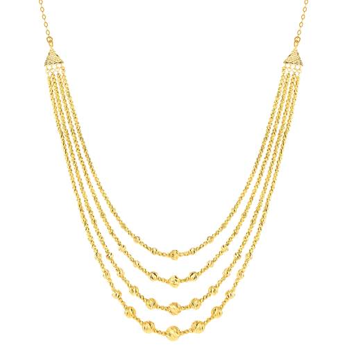 21K Gilded Serenade Multi-Layered Necklace