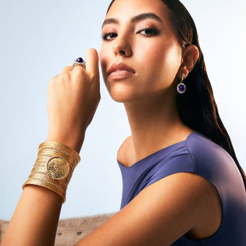 21K Shamsa Cuff Bracelet