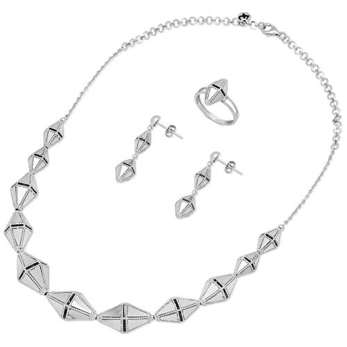 21K Saqeela White Gold Set from Maraya Collection