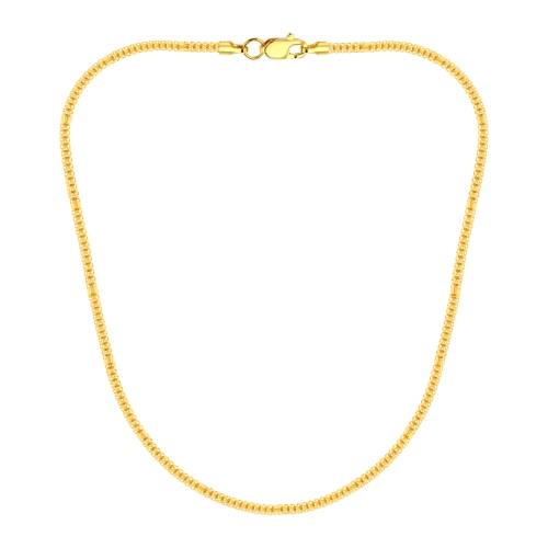 21K Halo Gold Chain Necklace