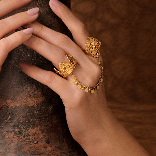 21K Axorel Gold Ring