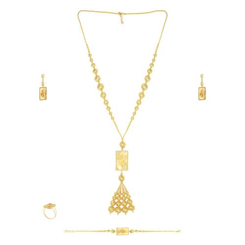 Zahra Chandelier 21K Layered Gold Set