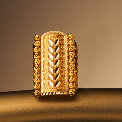 21K Safra Traditional Gold Ring