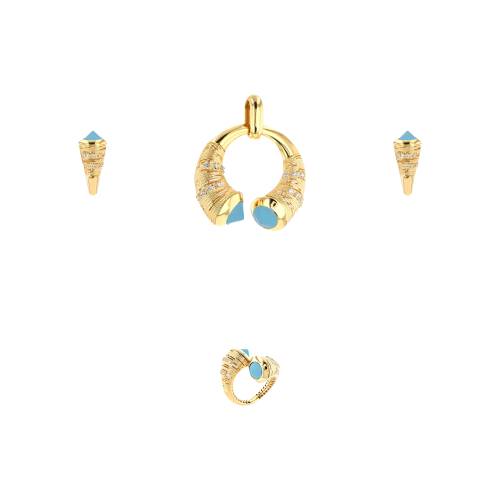 18K Thick Claws Gold Set