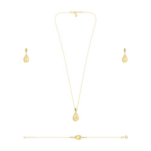 18K Classic Teardrop Gold Set