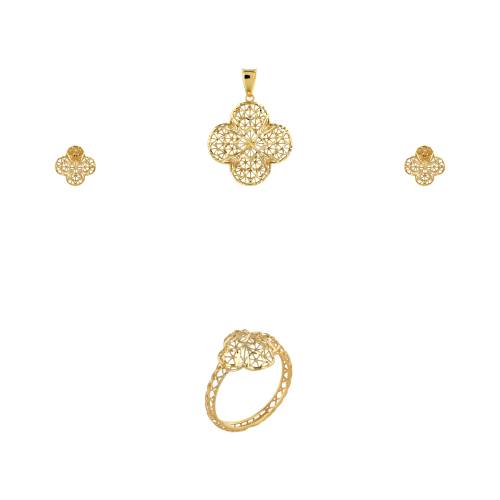 21K Gold Pendant Set