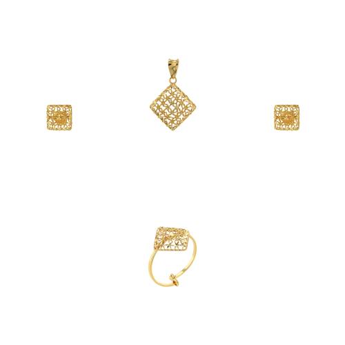 21K Gold Pendant Set