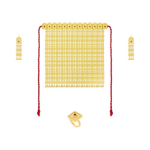 21K Traditional Gold Choker Set