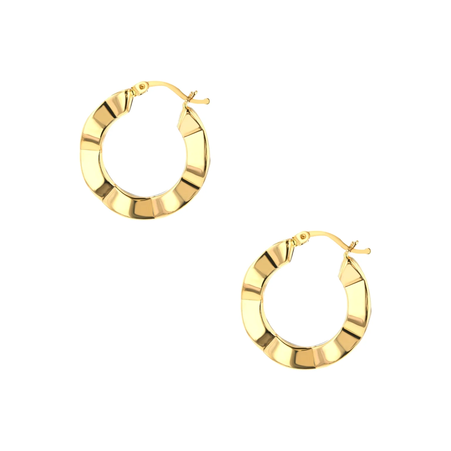 Halo Ridge 18K Gold Earring