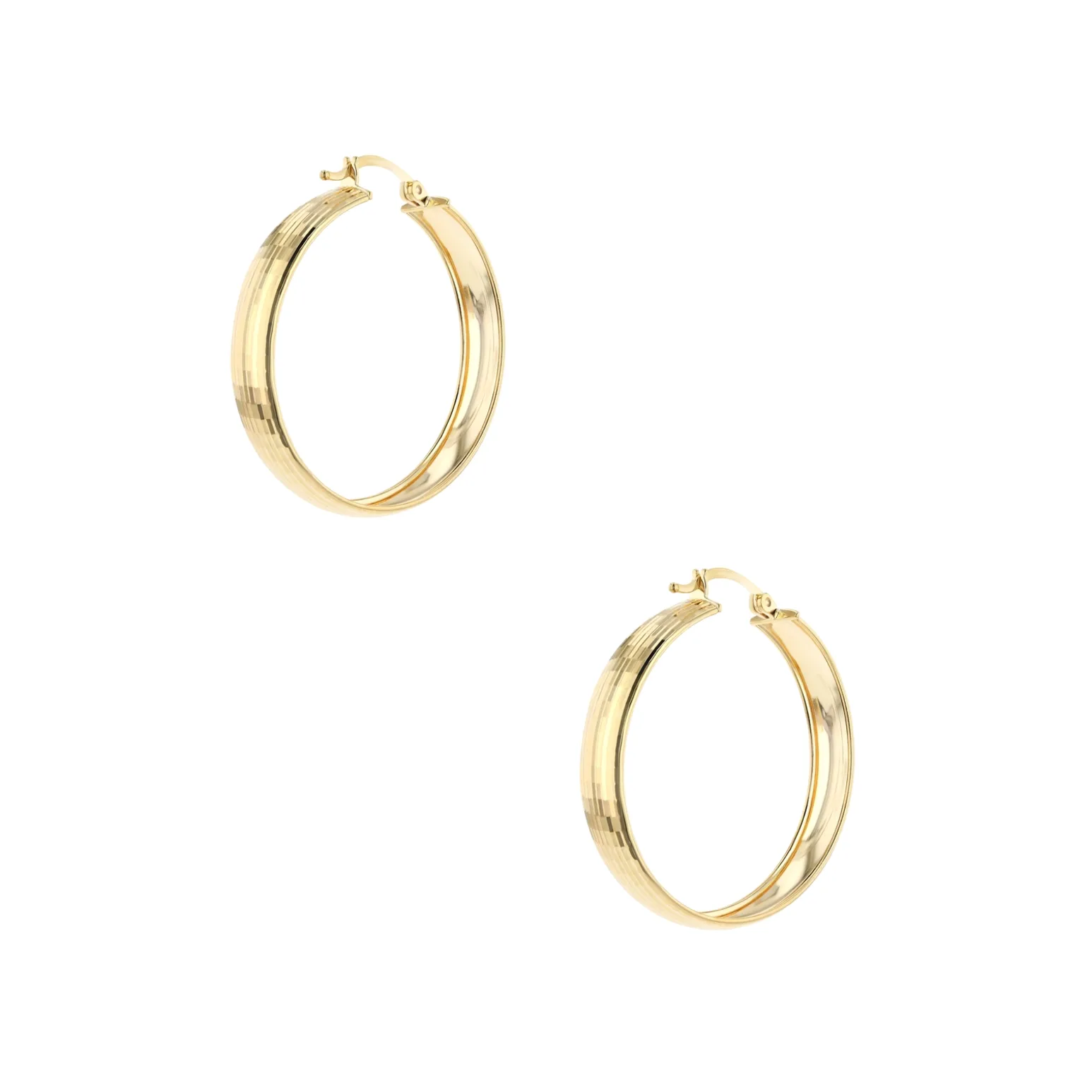 18K Aurum Ripple Gold Earrings