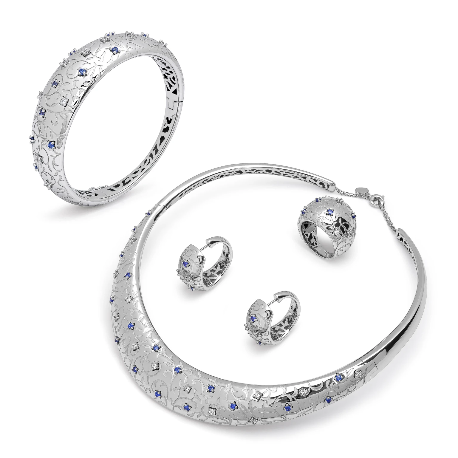 18K Larin White Gold Set
