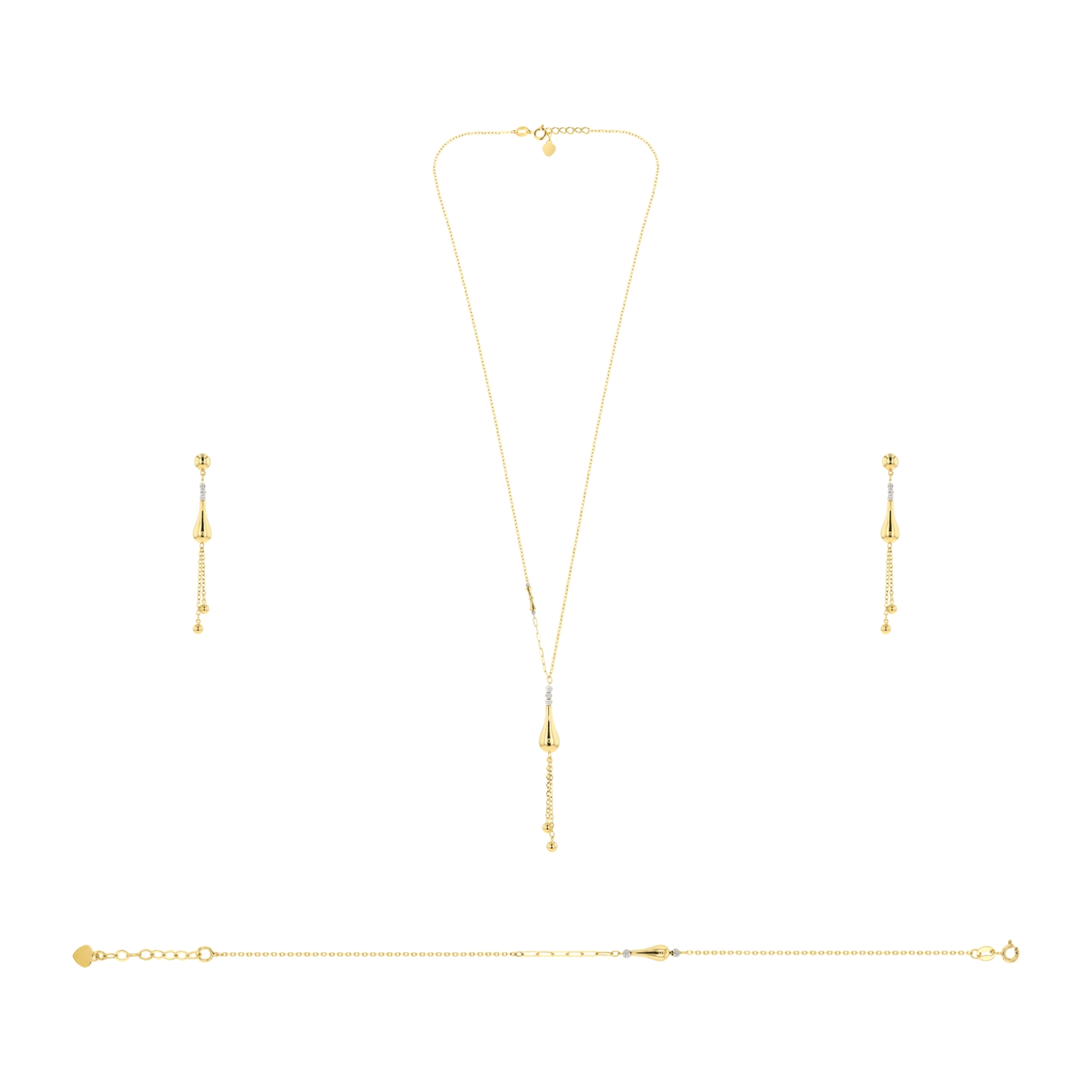 18K Raindrop Gold Set